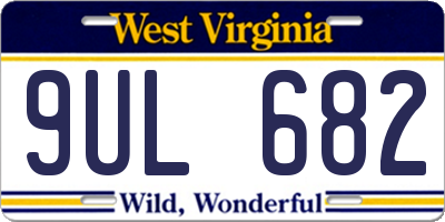 WV license plate 9UL682