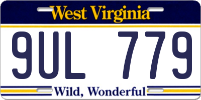 WV license plate 9UL779