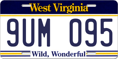 WV license plate 9UM095