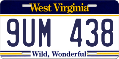 WV license plate 9UM438