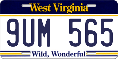 WV license plate 9UM565