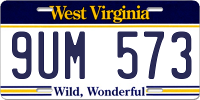 WV license plate 9UM573