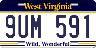 WV license plate 9UM591