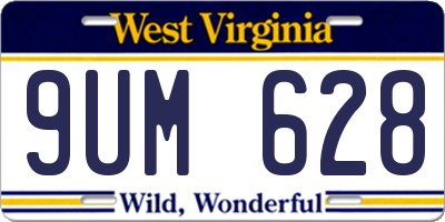 WV license plate 9UM628