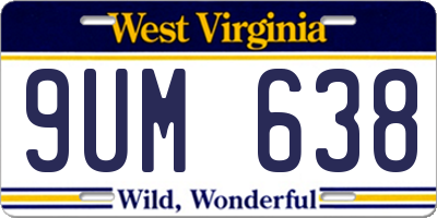 WV license plate 9UM638
