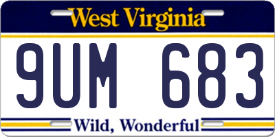 WV license plate 9UM683