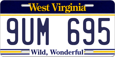 WV license plate 9UM695