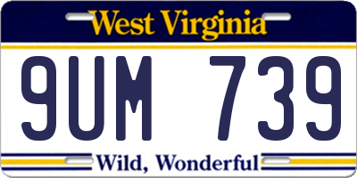 WV license plate 9UM739