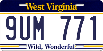 WV license plate 9UM771
