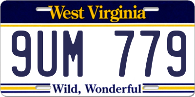 WV license plate 9UM779