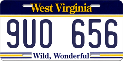 WV license plate 9UO656