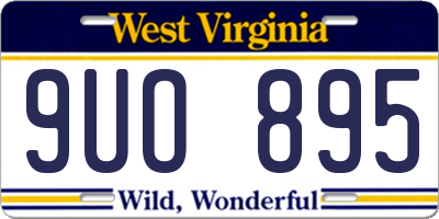 WV license plate 9UO895