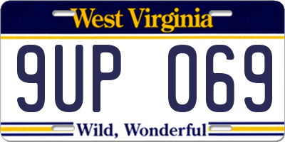 WV license plate 9UP069