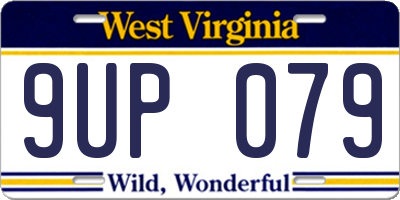 WV license plate 9UP079