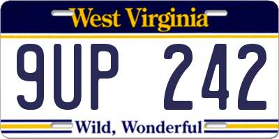 WV license plate 9UP242
