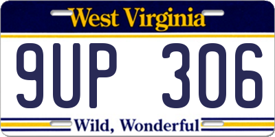 WV license plate 9UP306