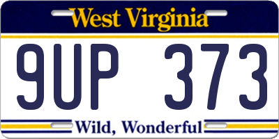 WV license plate 9UP373