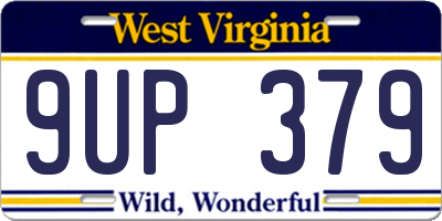WV license plate 9UP379