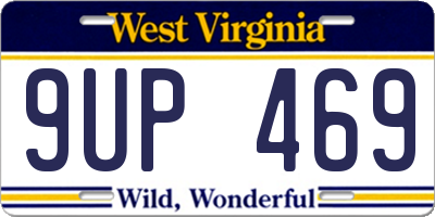 WV license plate 9UP469