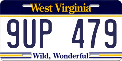 WV license plate 9UP479
