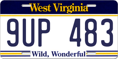 WV license plate 9UP483