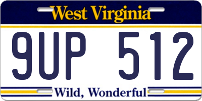WV license plate 9UP512
