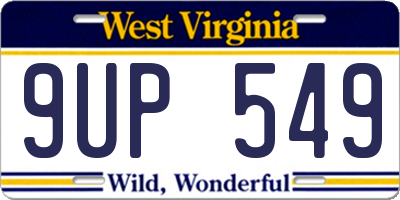 WV license plate 9UP549