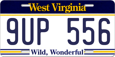 WV license plate 9UP556