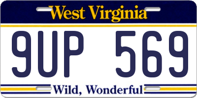 WV license plate 9UP569