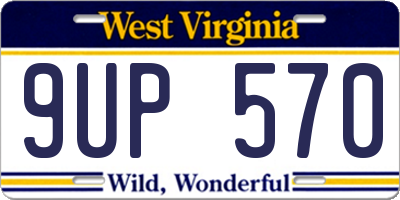 WV license plate 9UP570