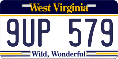 WV license plate 9UP579
