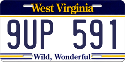 WV license plate 9UP591