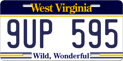 WV license plate 9UP595