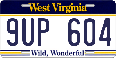 WV license plate 9UP604