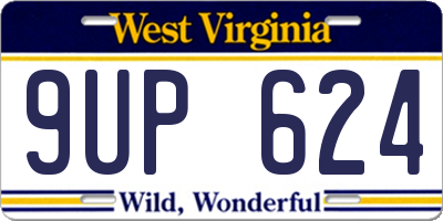 WV license plate 9UP624