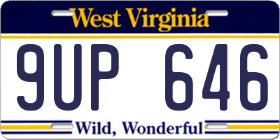 WV license plate 9UP646