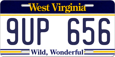 WV license plate 9UP656