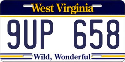 WV license plate 9UP658