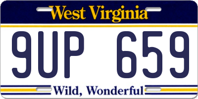 WV license plate 9UP659