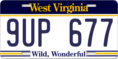 WV license plate 9UP677