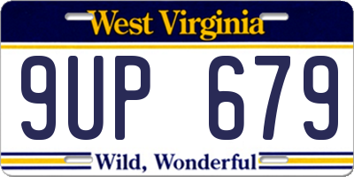 WV license plate 9UP679