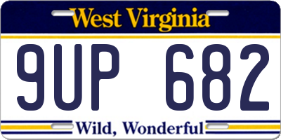 WV license plate 9UP682