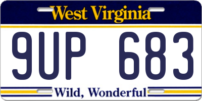 WV license plate 9UP683
