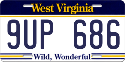 WV license plate 9UP686