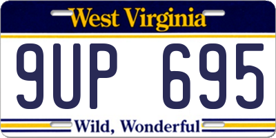 WV license plate 9UP695