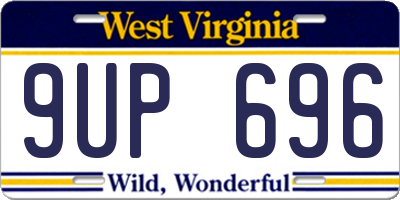 WV license plate 9UP696