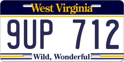WV license plate 9UP712