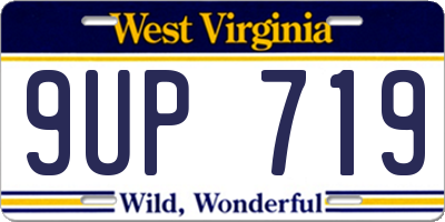WV license plate 9UP719