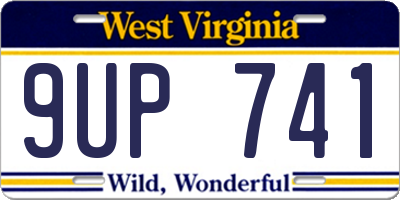 WV license plate 9UP741