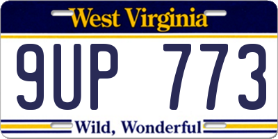 WV license plate 9UP773